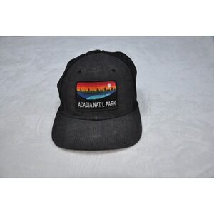 Acadia Natl Park‎ Hat Cap Snap Back Black Mesh Trucker Patch Legacy S/M Mens